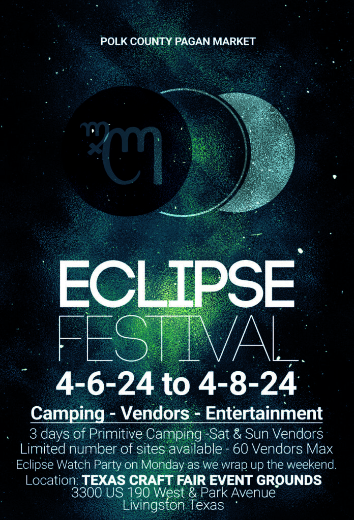 April Eclipse 2024 Vendor Fee Booth reserve Polk County Pagan
